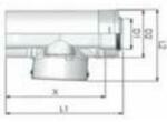 Tricox PPs/Alu ellenőrző egyenes idom 80/125 mm (PAEE60C) - hideget
