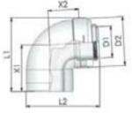 Tricox PPs/Alu könyök 110/160mm, 87° (PAKÖ051) - hideget