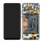 Huawei P30 Lite 2020 (24MP hátlapi kamerás verzió) LCD Kijelző+Érintőüveg+Előlap Keret+Akkumulátor, Fekete, Midnight Black (02352PJM) Service Pack
