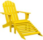 vidaXL sárga tömör fenyőfa kerti Adirondack szék zsámollyal (315864) - vidaxl