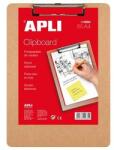 APLI felírótábla A4 leszorító csipesszel fa 14684