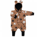 NEW BABY Baba pamut kezeslábas kapucnival fülekkel New Baby mancsát mustárszín - pindurka - 14 990 Ft