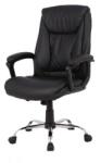 Office Express ДИРЕКТОРСКИ СТОЛ freto ХРОМ ЕКО КОЖА ЧЕРЕН