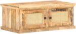 vidaXL Măsuță de cafea, 90x50x35 cm, lemn masiv de mango & trestie (289089) Masa de cafea