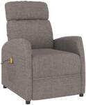 vidaXL Fotoliu de masaj rabatabil electric, gri taupe, material textil (3073654)