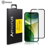  Temp-glass63127484 Apple Iphone 13 Pro Max teljes lefedettséget biztosító karcálló, ütésálló kijelzővédő üvegfólia fekete kerettel, tempered glass, törlőkendővel (Temp-glass63127484)