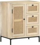 vidaXL Servantă, 60x35x70 cm, lemn masiv de mango & trestie naturală (323508) Comoda