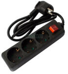 Strohm 3 Plug 1,5 m Switch (SM-3PK-1-5M-BK-1.5MM)