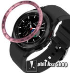  Okosóra lünetta védő rozsdamentes acél - a másodpercmutató segítségével a tachymeter skáláról leolvashatod az óránkénti átlagsebességet - ROSE GOLD / FEKETE - SAMSUNG Galaxy Watch4 Classic 46mm (SM-R8