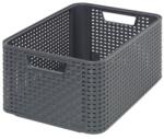 Keter STYLE M méretű rattan kosár, antracit 205846 (03615-308) (205846)