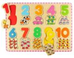 Bigjigs Toys Puzzle - numere si culori - bebeart