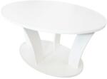 Spectral Mobila Masuta cafea Ovala cu role, alba, 94 x 54 x 64 cm Masa de cafea