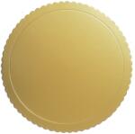 Arany színű kör alakú fodros karton tortaalátét - 25 cm