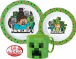 Halantex Minecraft étkészlet, micro műanyag szett (STF33337)