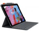 Logitech Slim Kayboard Folio - безжична клавиатура, кейс и поставка за iPad 7 (2019), iPad 8 (2020) (черен)
