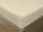 Goldea cearceaf de pat cu elastic din frotir - bej deschis 90 x 200 cm