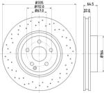 KRIEGER Disc frana MERCEDES GLK-CLASS (X204) (2008 - 2016) KRIEGER 0950004152