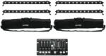 EUROLITE Set 4x LED BAR-12 QCL RGBW + 2x Soft Bags + Controller