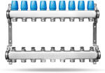 Einstal Set distribuitor colector inox 9 circuite
