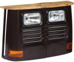 vidaXL Servantă camion, gri închis, lemn masiv de mango (246244) Comoda