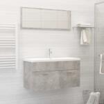 vidaXL Set mobilier de baie, 2 piese, gri beton, PAL (804804)