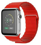 Mybandz APW422345 apple watch utángyártott mágneses bőróraszíj /piros/ 42/44 mm (APW422345)