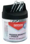 Office Products Dispenser magnetic cilindric, echipat cu 100 agrafe metalice 26mm, Office Products - capac negru (OF-18184421-99) Agrafa
