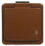 ABEX Smart Maro Priza schuko cu capac maro IP44, PT (2384)