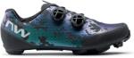 Northwave Rebel 3 - pantofi pentru ciclism MTB XC - albastru verde irizat negru (80222012-90)