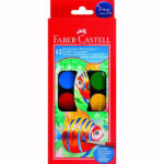 Faber-Castell Acuarele 12 Culori 24mm + Pensula Faber-castell (fc125011)