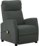 vidaXL Fotoliu de masaj electric, gri, piele ecologică (3073666)