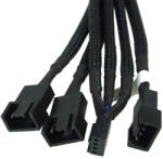  Phobya Y-Kabel 4Pin PWM 3x 4Pin PWM - fekete 10cm /81138/