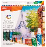 DELI COLOR EMOTION Akrilfestékkészlet, 24 x 12 ml (DEC12-24)