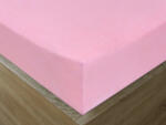 Goldea cearceaf de pat cu elastic din jersey - roz pastel 180 x 200 cm