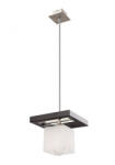 LAMKUR Pendul MARTYNA wenge 1x40W E14, sticla (3370)