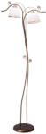 LAMKUR Lampadar RETRO II negru vechi 2x60W E27, sticla (1239)