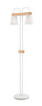 LAMKUR Lampadar ENRICO alb 2x60W E27, textil (3575)