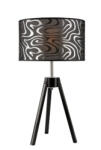 LAMKUR Veioza SOFIA wenge 1x60W E27, textil (3747)