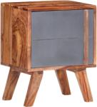 vidaXL Noptieră, gri, 40x30x50 cm, lemn masiv de sheesham (286370)