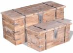 vidaXL Set cufere de depozitare, 2 buc. , lemn de acacia (244054)