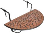 vidaXL Masă de balcon suspendată, cărămiziu, mozaic (41123)