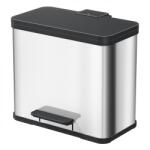 Hailo Cos inox Duo Plus L, cu pedala, compartimentat, 17 litri + 9 litri (HA-0630-200) Cos de gunoi