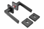 Verofer Set garnitura pentru usi de interior, Clio, cu rozeta pentru cheie dimensiune 50x50 mm, culoare negru
