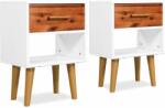 vidaXL Noptiere, 2 buc. , 40x30x57 cm, lemn masiv de acacia (245740)