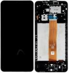 Samsung Galaxy A12 A125F, A022F - LCD Kijelző + Érintőüveg + Keret (Black) - GH82-24490A, GH82-24491A Genuine Service Pack, Black