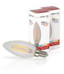 Asalite LED Izzó C35 Filament gyertya E14 4W 2700K 400 Lumen (ASAL0117)