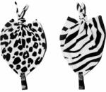 KLRK Home Wild B&W Leopard&Zebra pătură mini cu nod 26x26 cm 2 buc