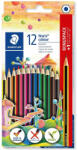 STAEDTLER Creioane colorate hexagonale 12 culori/set si creion grafit STAEDTLER Noris Colour