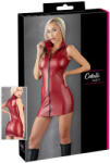 Cottelli Collection Party - cipzáras, ujjatlan fényes miniruha (piros) (27174503021) - sexshopcenter