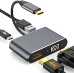  USB-C - HDMI / VGA / USB 3.0 / USB-C adapter átalakitó